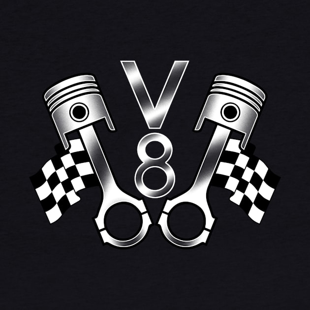 V8 Cylinder Engine Design for Muscle Car Fans by c1337s